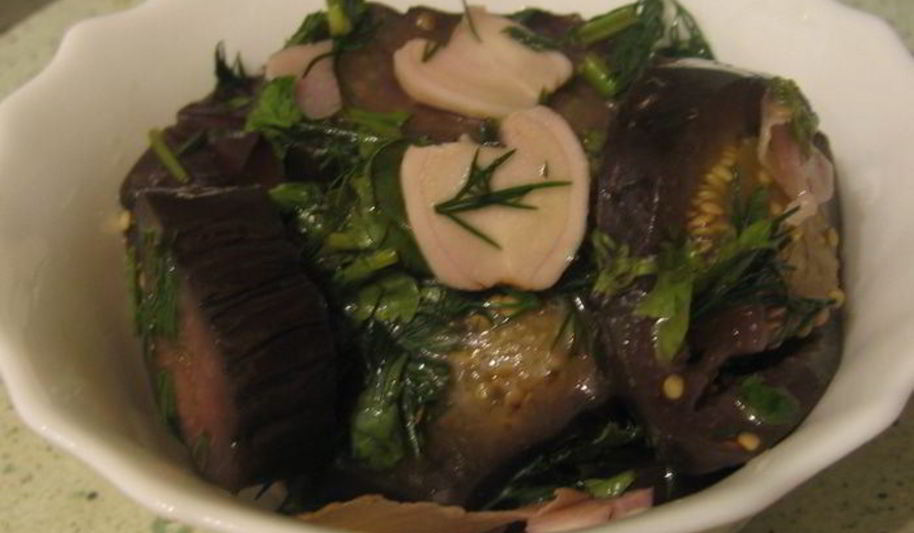 Рецепт баклажанов с хреном и имбирем