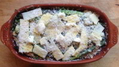 гратен из спаржи с сыром