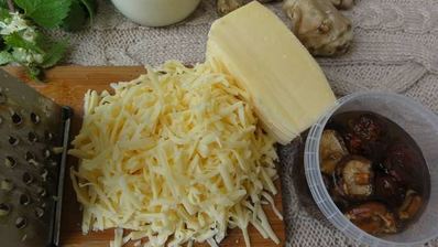 гратен с грибами