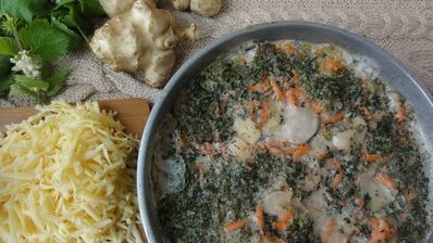 гратен с грибами