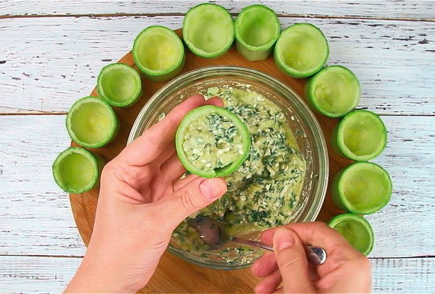 Кабачки с брынзой