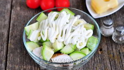 кабачки с грибами, запеченные в духовке