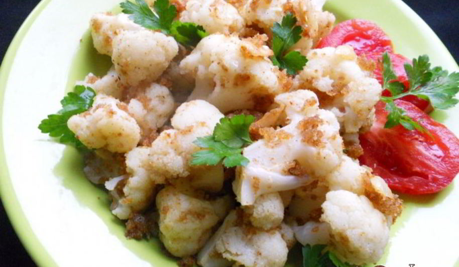 Рецепт капусты цветной в сухарях