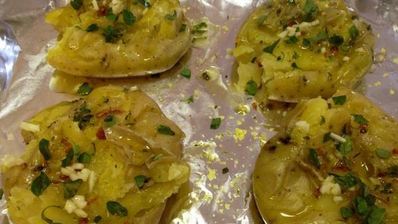 картофель прессованный, запеченные в духовке