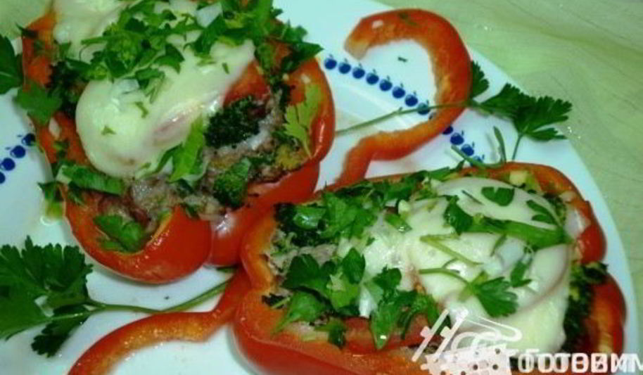 Рецепт перцев запеченных с говядиной и брокколи
