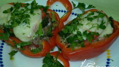 перцы запеченные с говядиной и брокколи