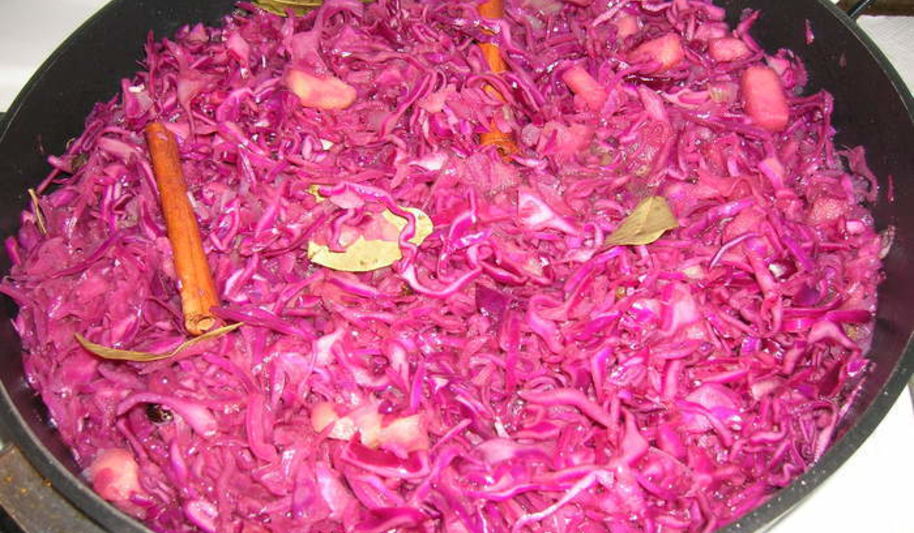 Рецепт рождественской красной капусты