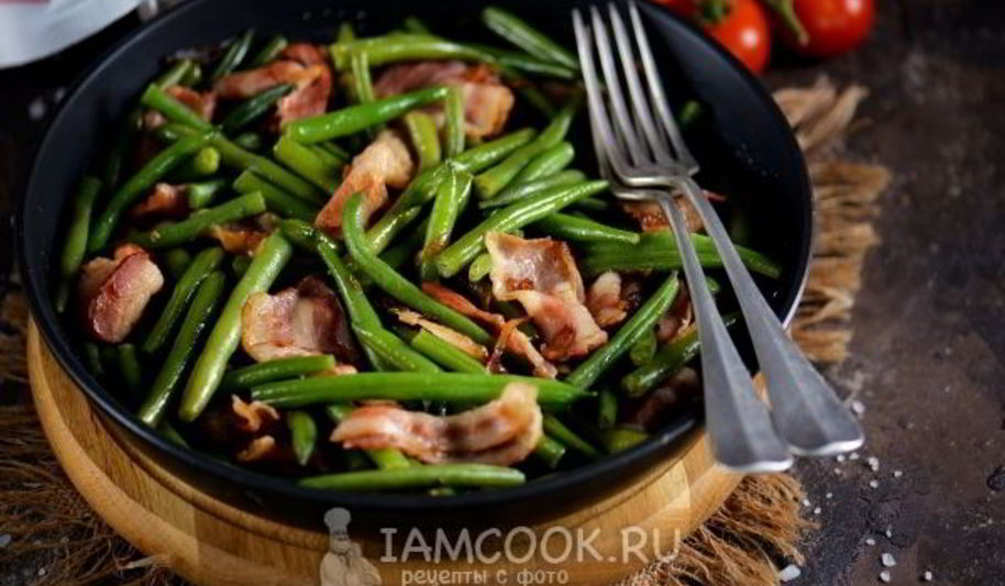 Рецепт стручковой фасоли с беконом