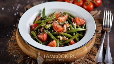 стручковая фасоль с беконом