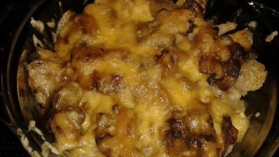 цветная капуста с грибами и сыром