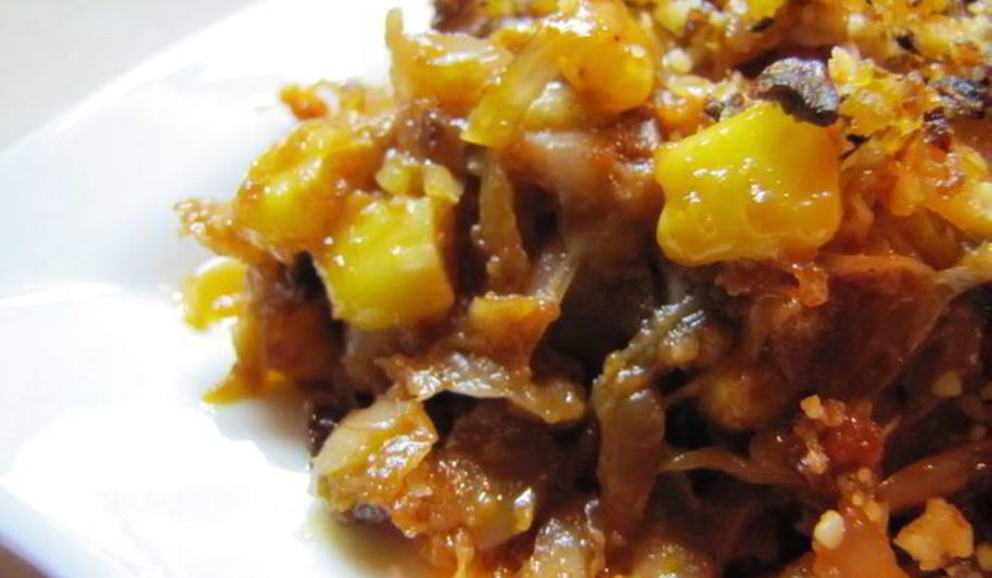 Рецепт тушеной капусты с кукурузой, курагой, черносливом