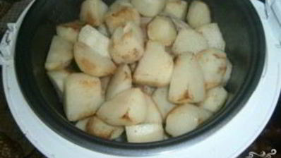 тушеная картошка с индейкой в мультиварке