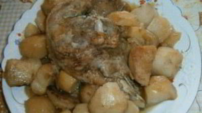 тушеная картошка с индейкой в мультиварке