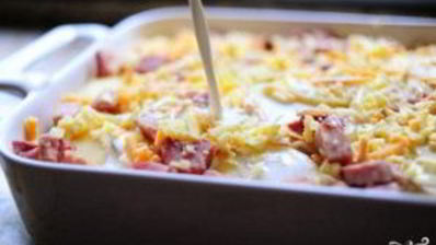 запеченный картофель с ветчиной