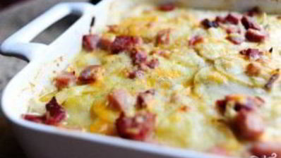 запеченный картофель с ветчиной