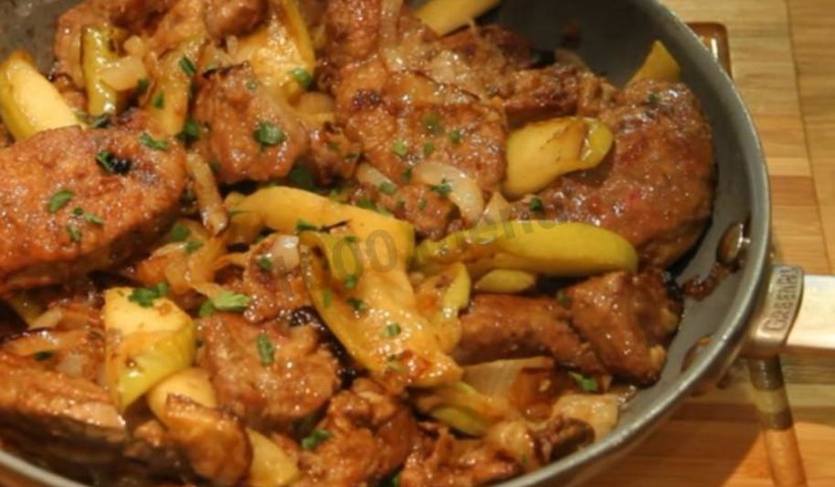 Рецепт говяжьей печени жареной с луком