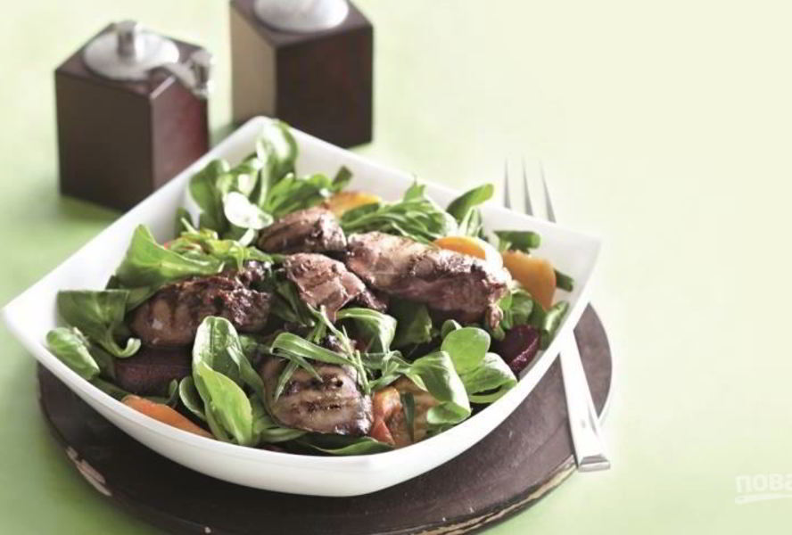 Красная свекла с репой и печенью