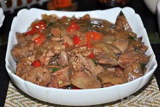 Куриная печень по-китайски