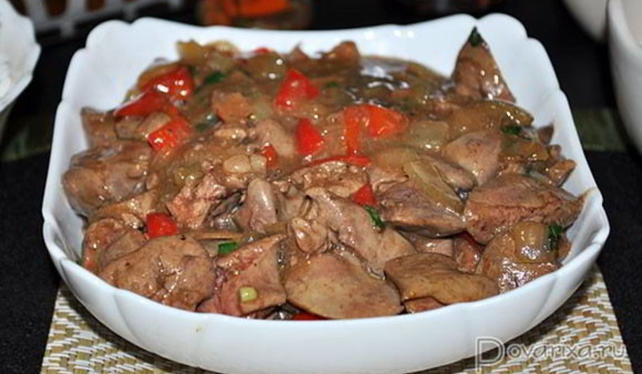 Рецепт куриной печени по-китайски