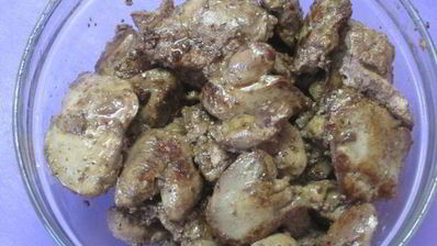 куриная печень со сливочно-горчичным соусом