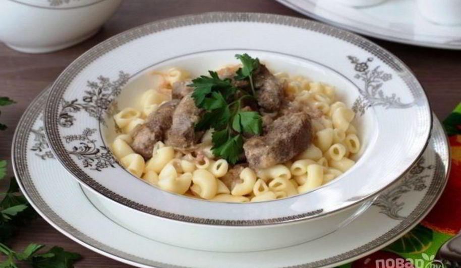 Рецепт печени баранья в сметане