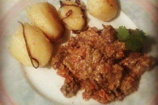 Печень кролика в сливочном соусе