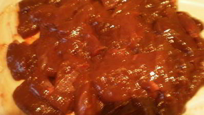 печень с яблоками и черной смородиной