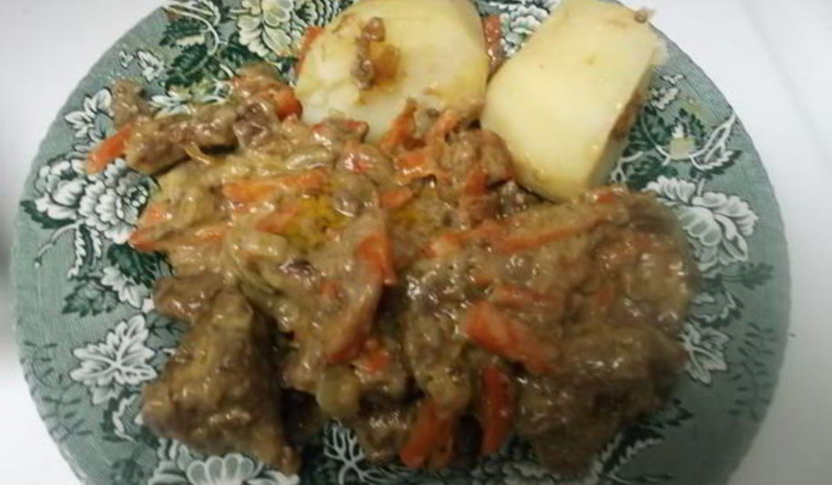 Рецепт печени тушеной в сливках