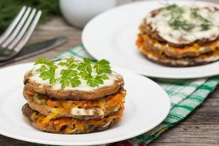 Печень в морковной шубе