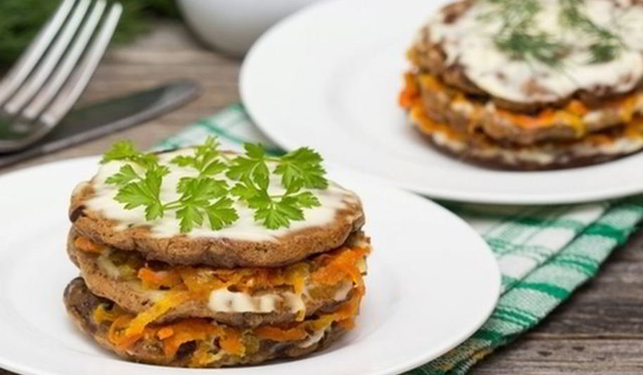 Рецепт печени в морковной шубе