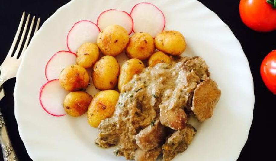 Рецепт печени в сметанном соусе с эстрагоном