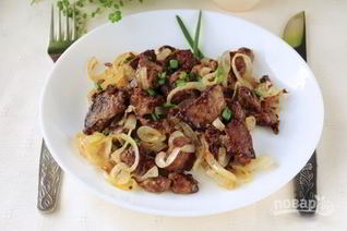 Печень, жаренная с луком