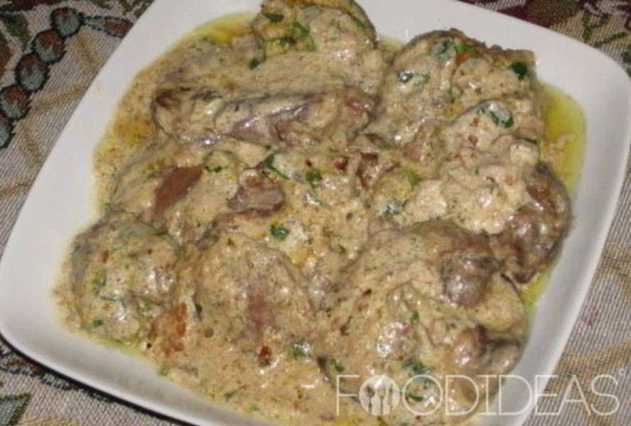 Тушеная говяжья печень