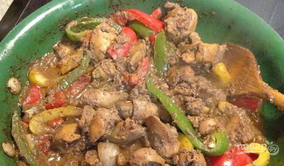Рецепт тушеной куриной печени