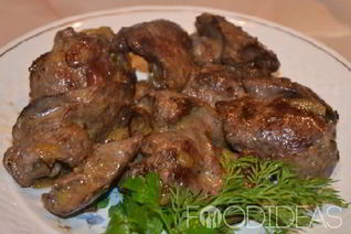 Жареная куриная печень