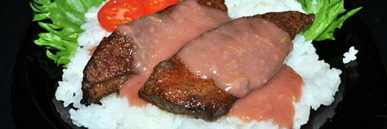 Жареная печень с пикантным соусом