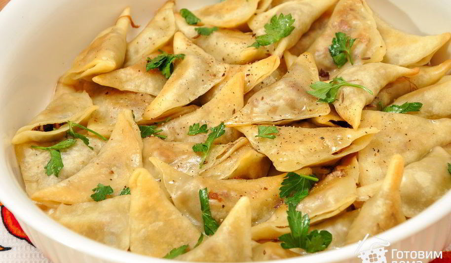Рецепт кундюмов — постных пельменей с грибной начинкой