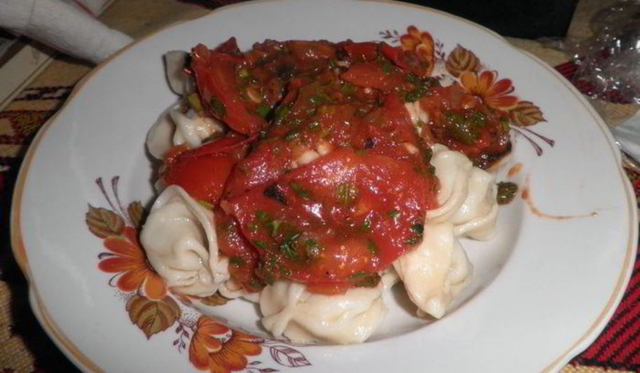 Рецепт пельменей с томатным соусом