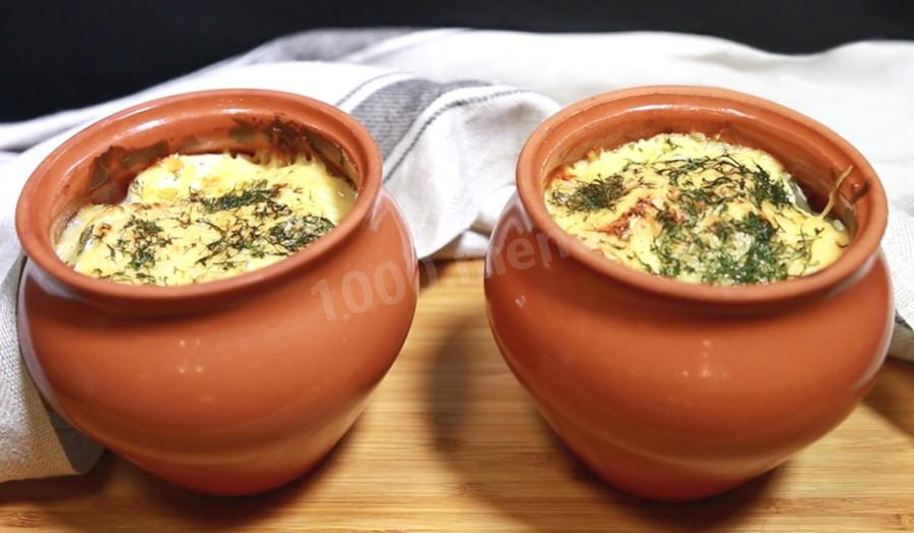 Рецепт пельменей в горшочках в сметане в духовке