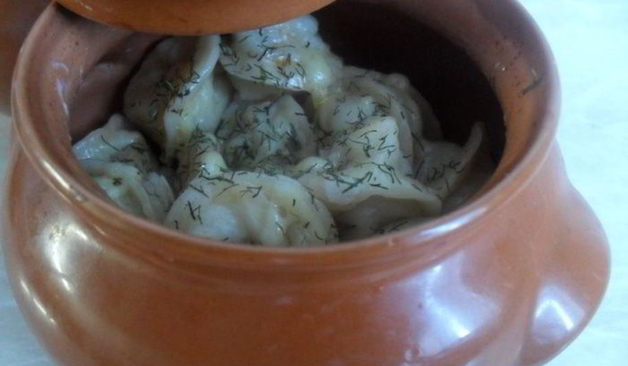 Рецепт пельменей в горшочке