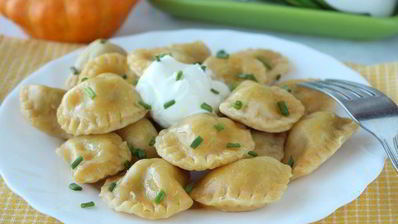 пельмешки из тыквенного теста