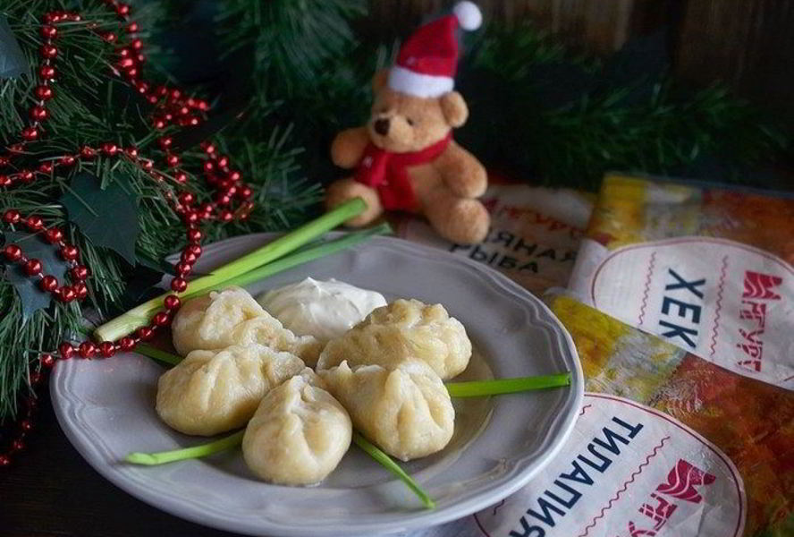 Рыбные пельмени Елочки