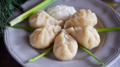 рыбные пельмени елочки