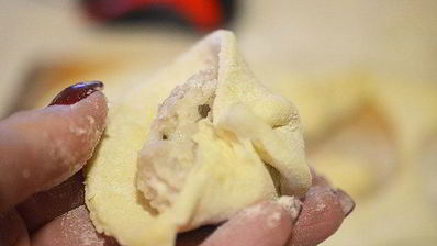 рыбные пельмени елочки