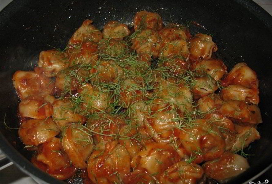 Вкусные жареные пельмени
