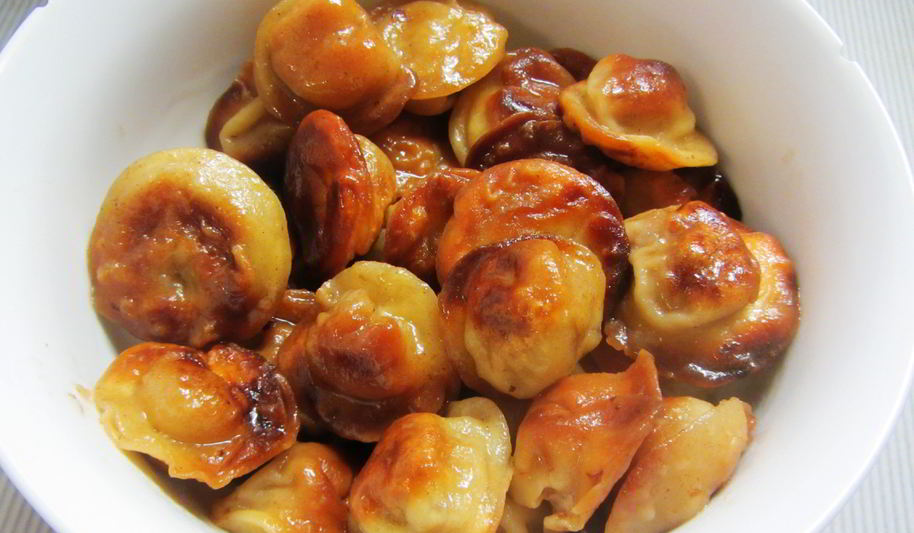 Рецепт жареных пельменей