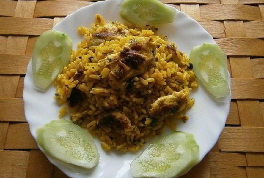 Дошеме — плов с курицей