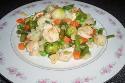 Овощной плов с курицей