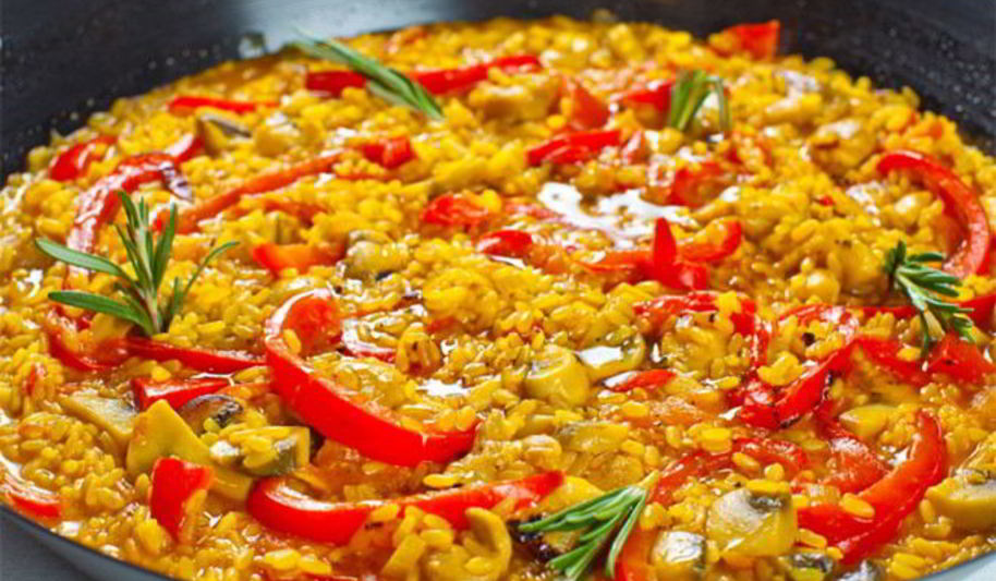 Рецепт паэльи с курицей и грибами