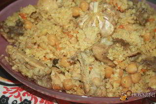 Пилав из курятины с булгуром и нутом